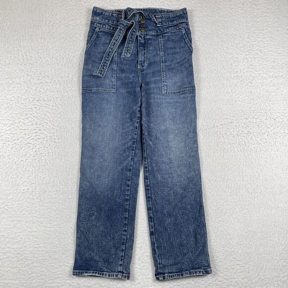Abercrombie & Fitch Denim - Abercrombie & Fitch Jeans Womens 29/8 Blue Denim Ultra High Rise Straight Belted